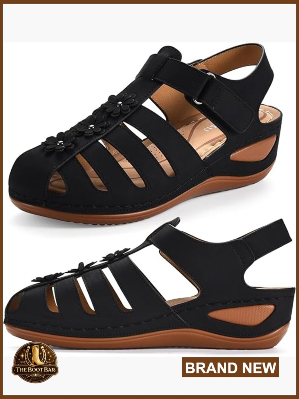 Closed Toe Fisherman Platform Sandals Wedge Heel Arch Support Slingback